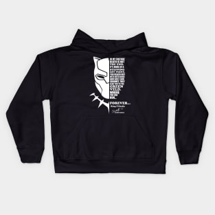 Chadwick Boseman Black Panther Quote white Kids Hoodie